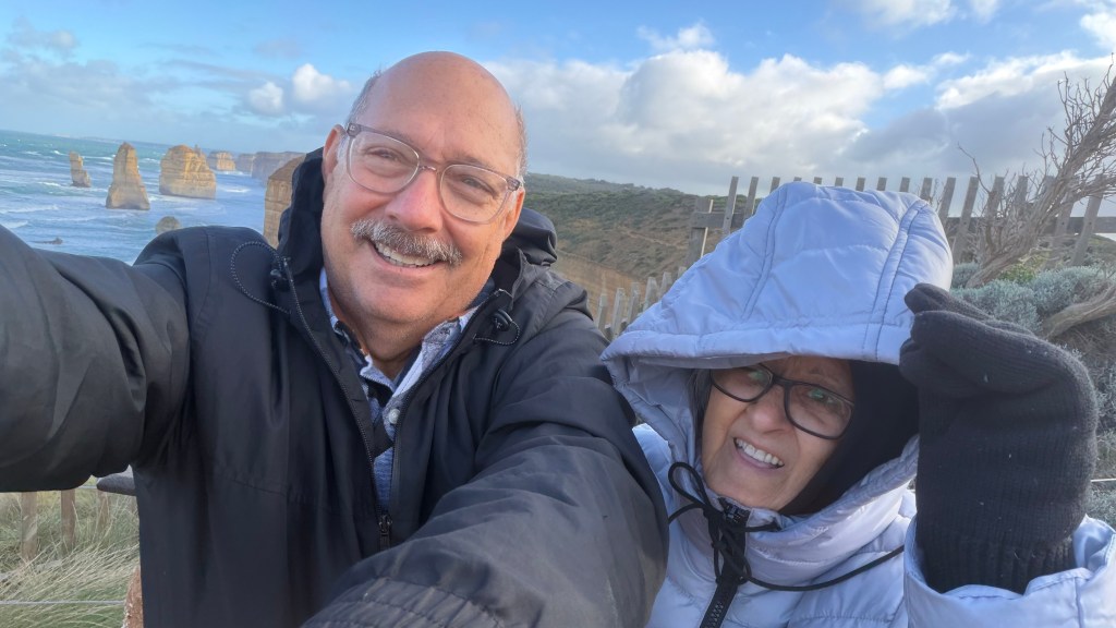 David and Terry at The Twelve Apostles 